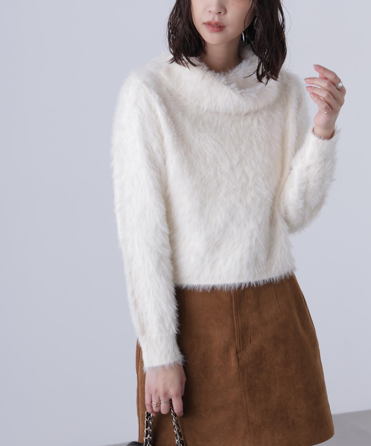 〈ＭＦＭ〉シャギータートルニット