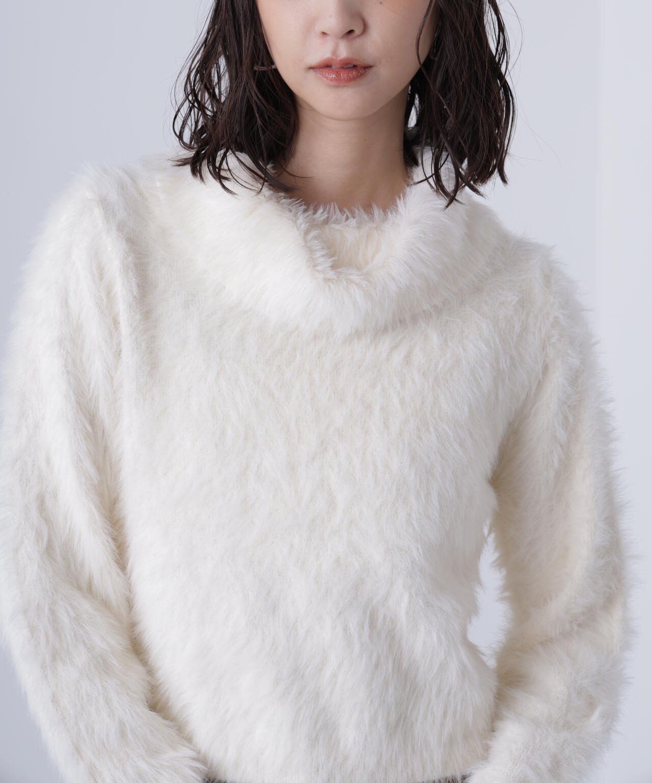 〈ＭＦＭ〉シャギータートルニット