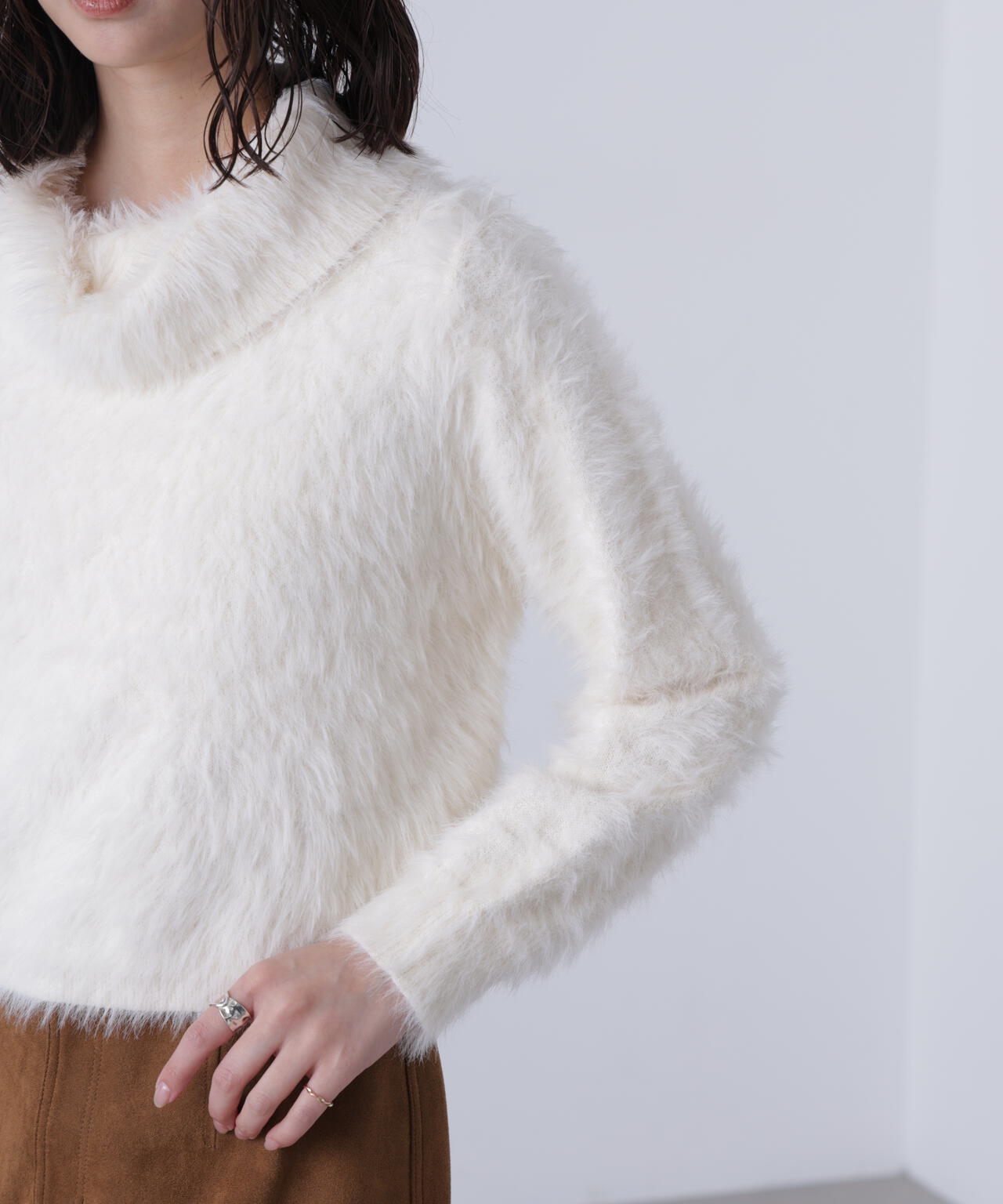 〈ＭＦＭ〉シャギータートルニット