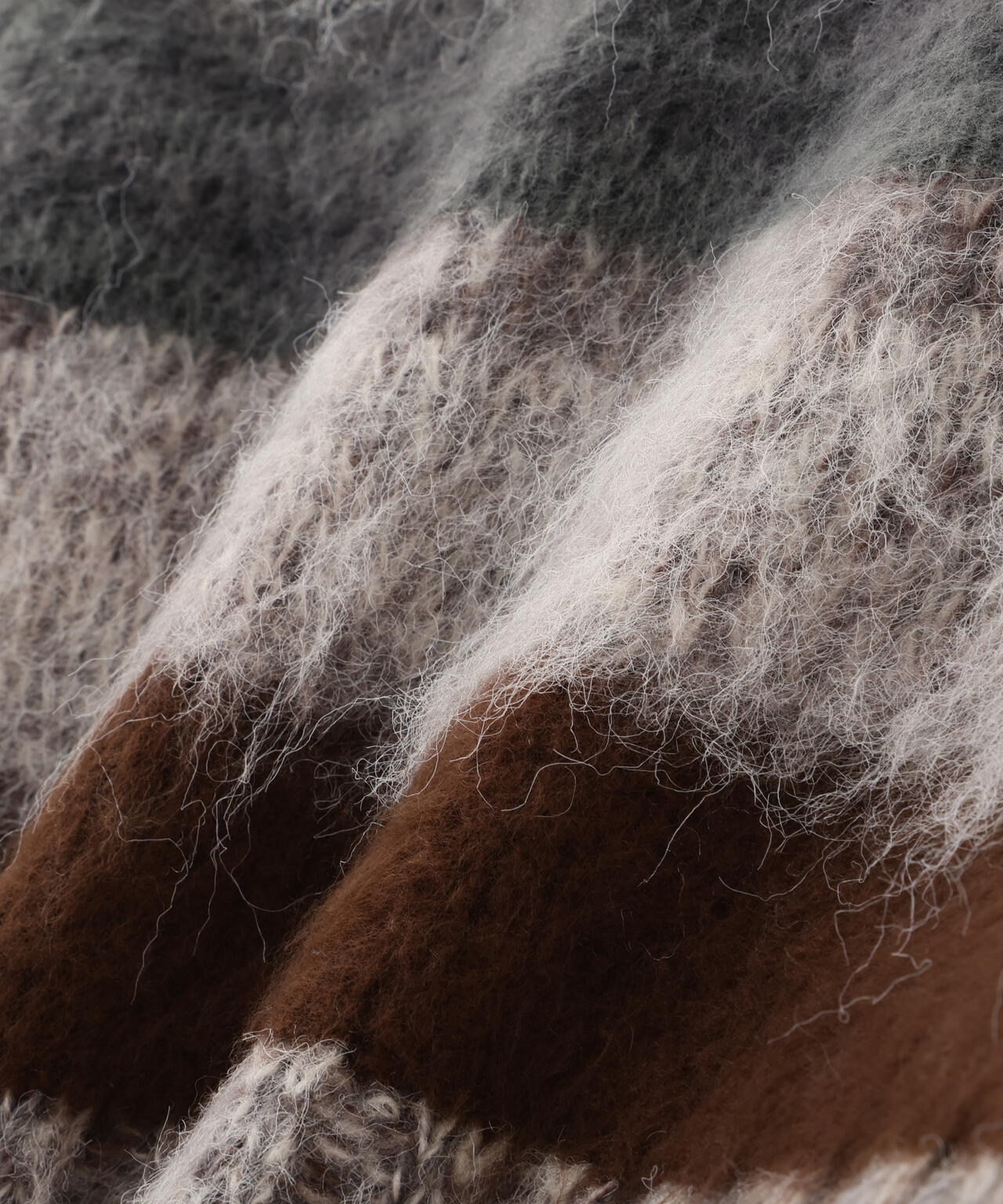 マルチボーダー短丈ニット