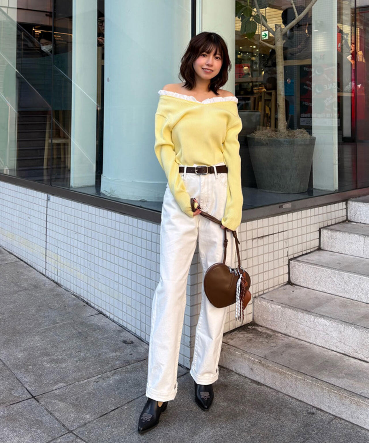 RIO企画】フリルドッキングVネックニット〈MFM〉 | FREE'S MART