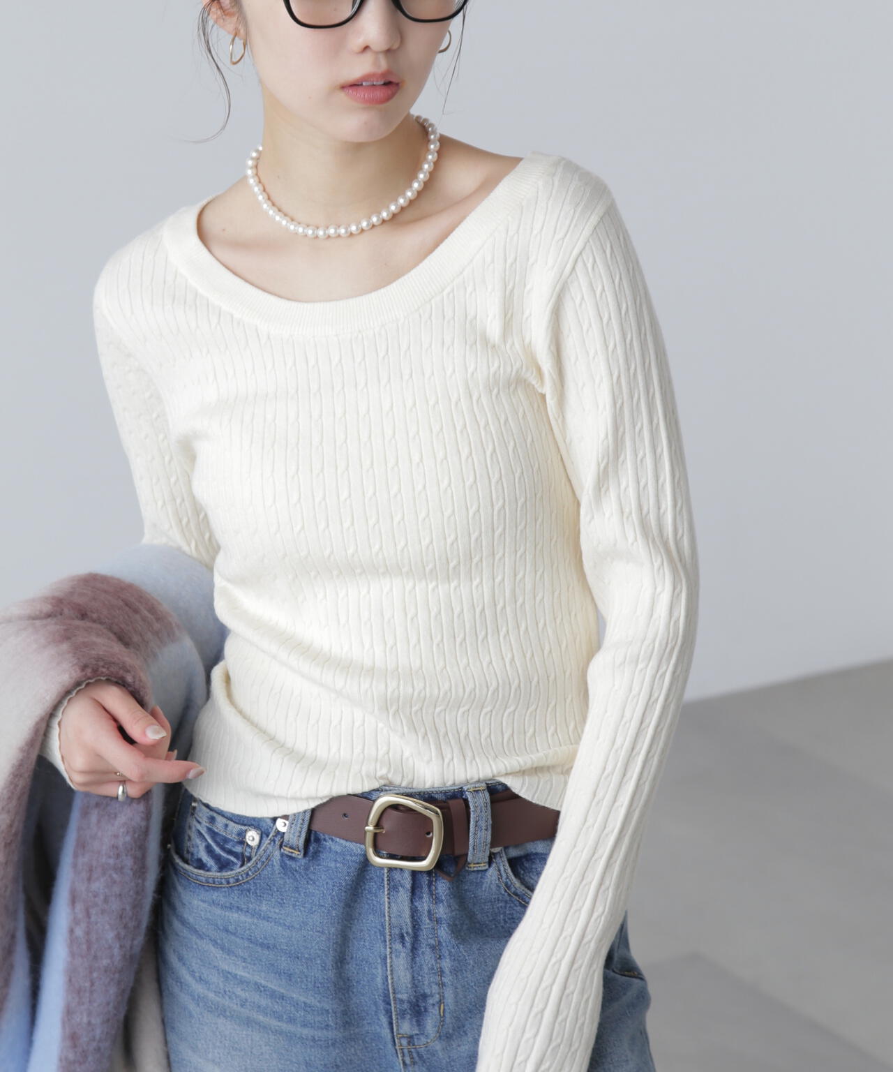 完売♡コンパクトケーブルニット ニット セーター 「9色展開」ヴィンテージライクケーブルニット