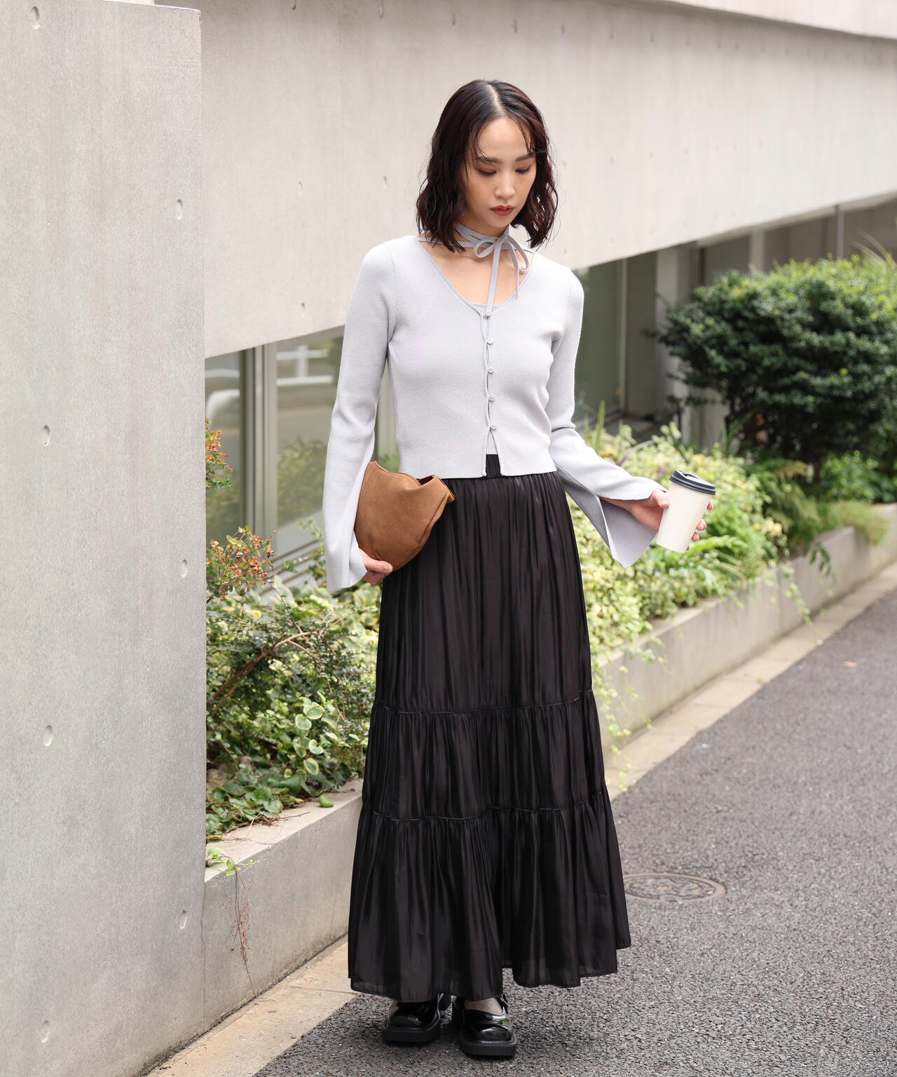 キャミレイヤードニットカーディガン