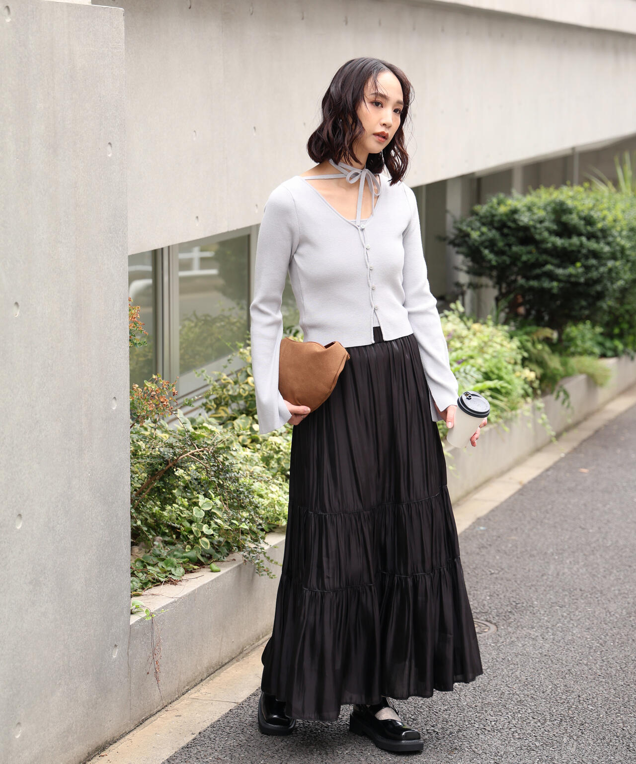 キャミレイヤードニットカーディガン