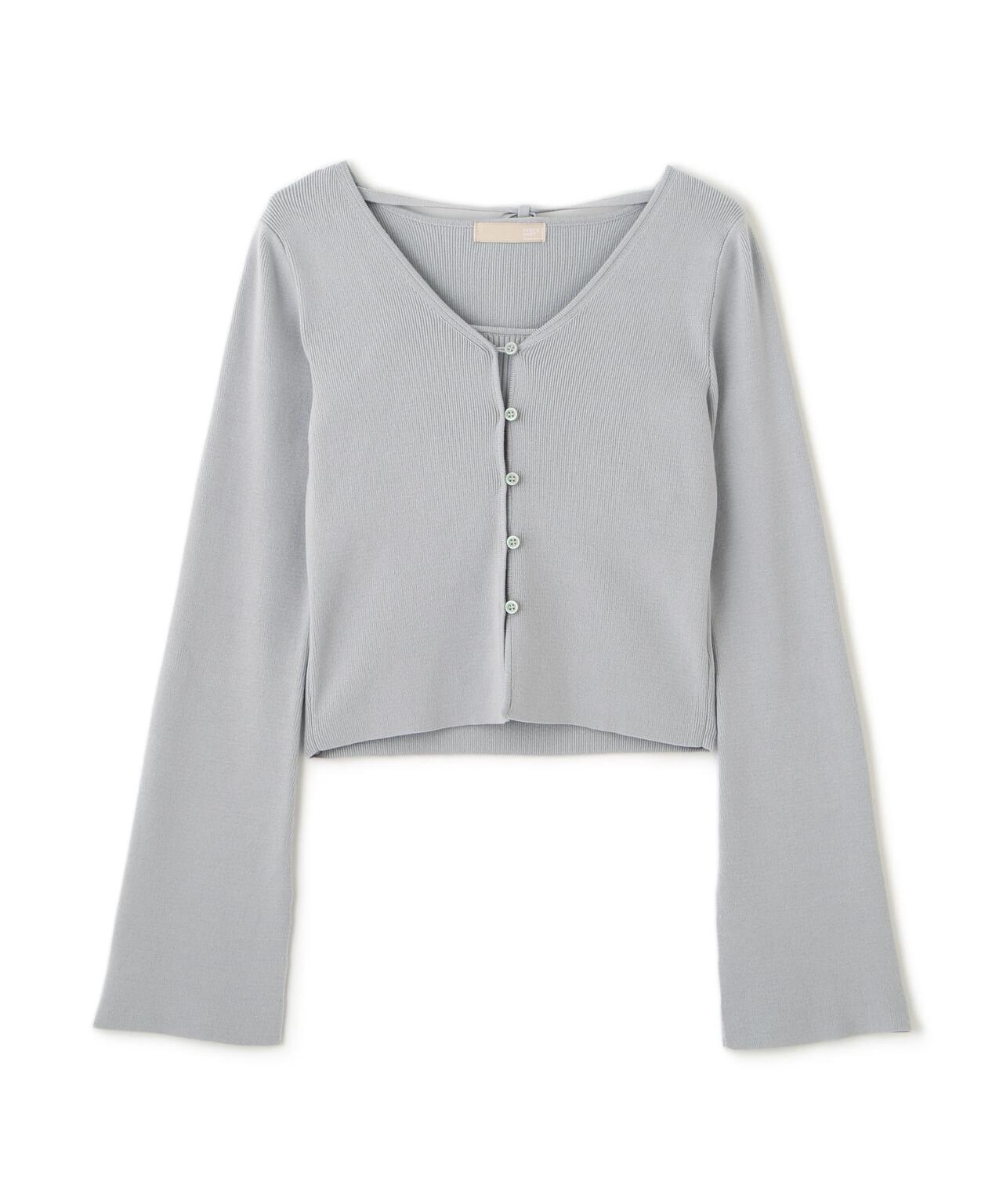 キャミレイヤードニットカーディガン