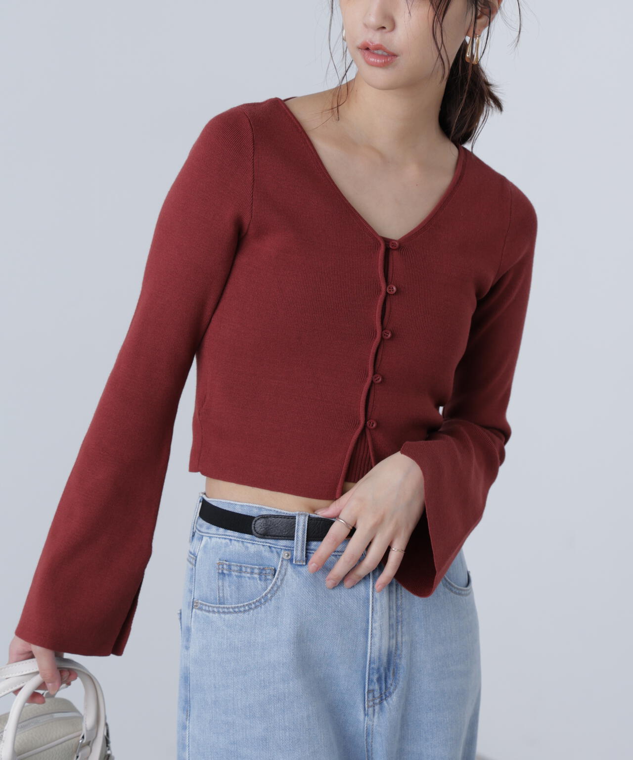 キャミレイヤードニットカーディガン