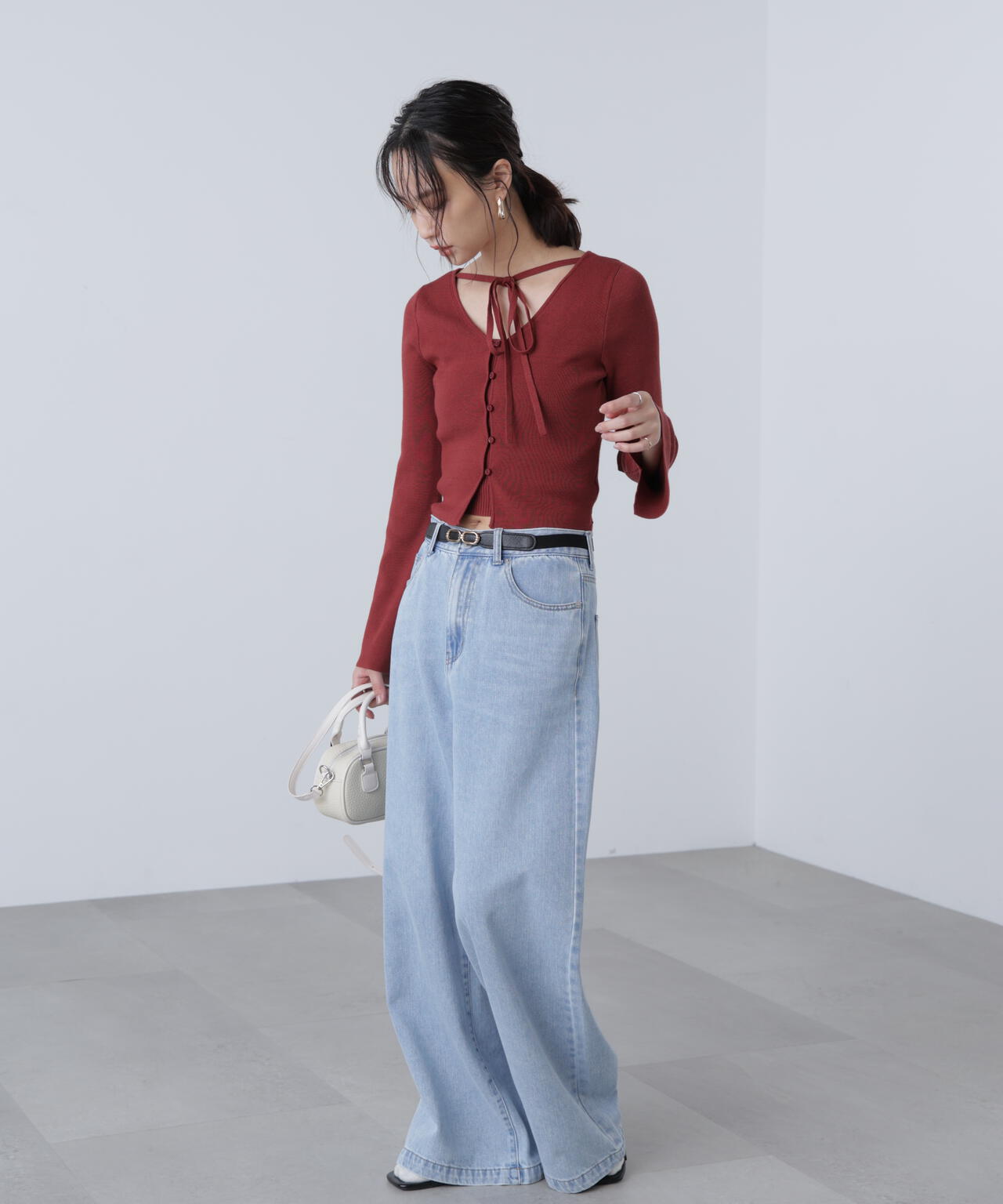 キャミレイヤードニットカーディガン