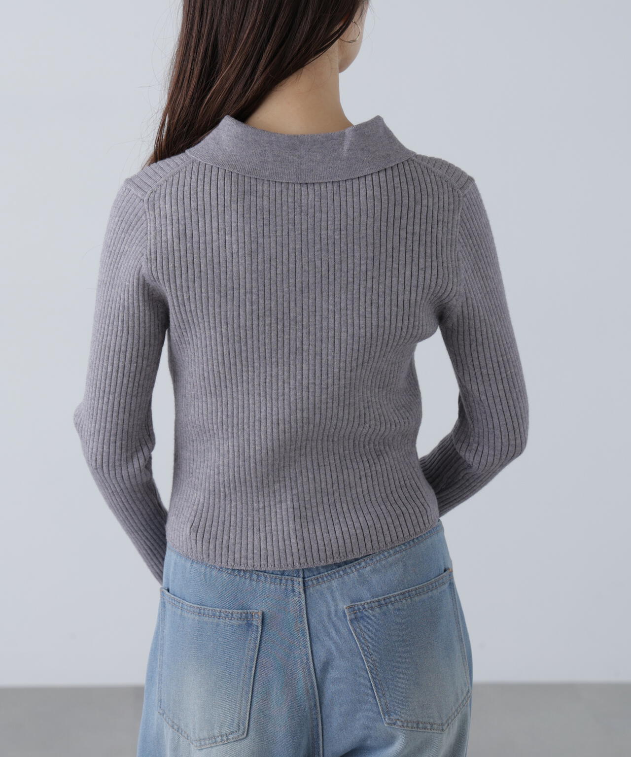 〈ＭＦＭ〉きらきらボタン襟ニット