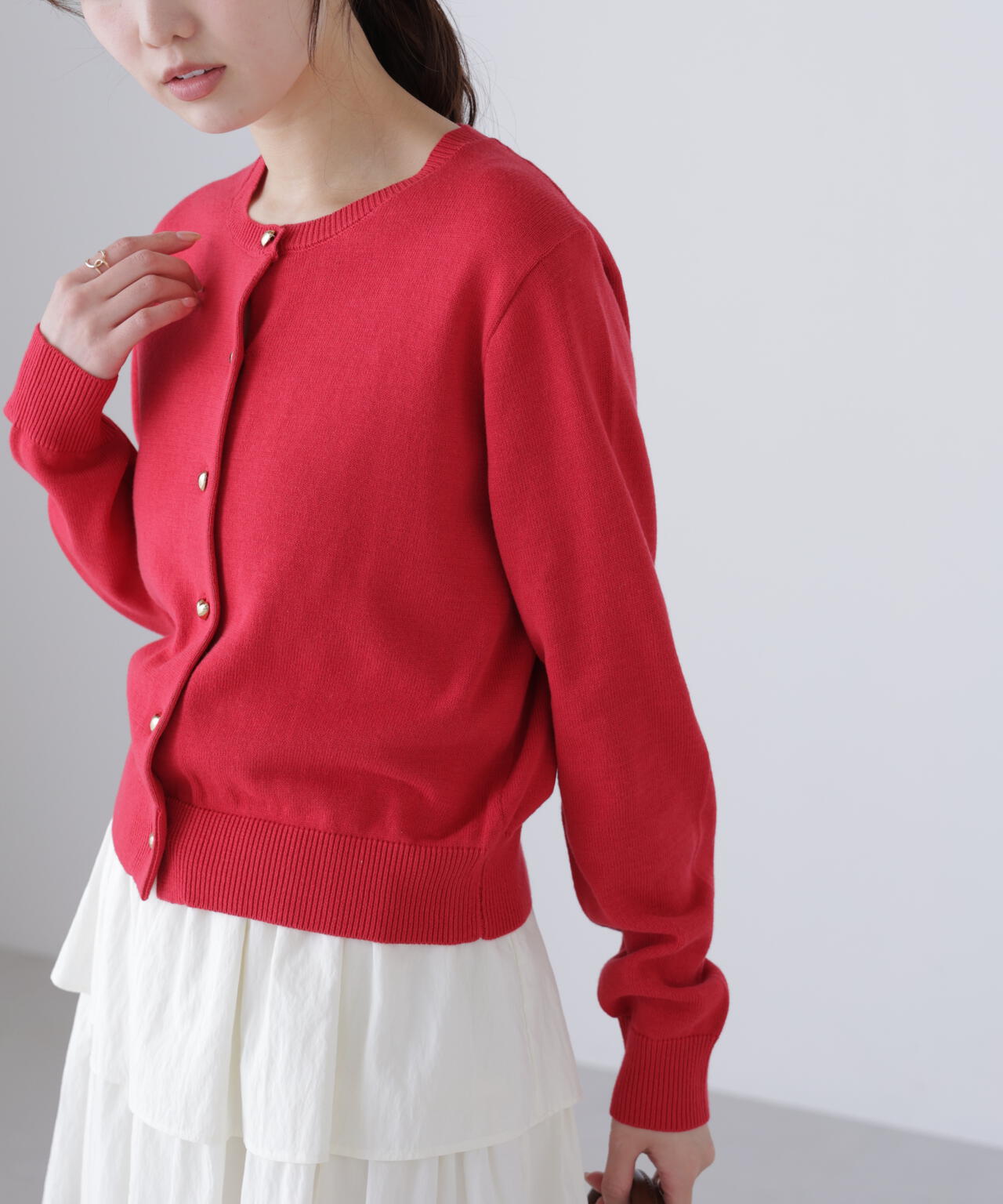 ハートボタンニットカーディガン