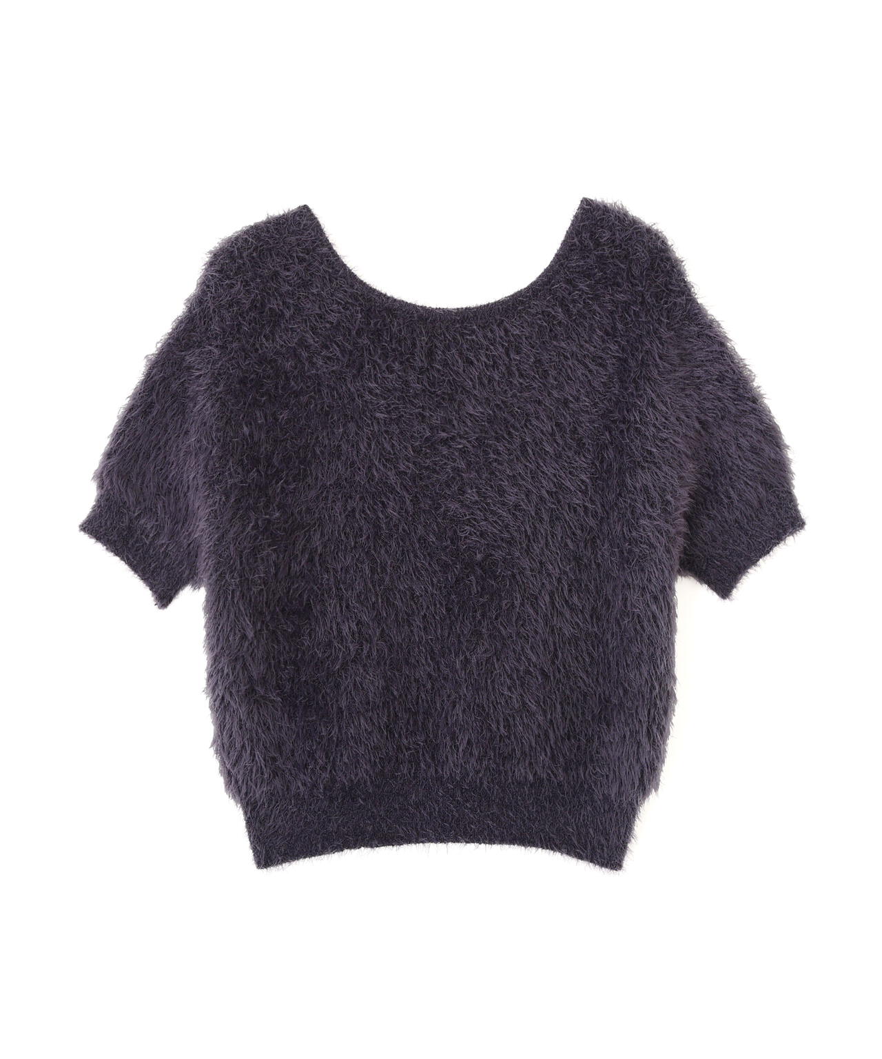 前後2wayシャギー半袖ニット