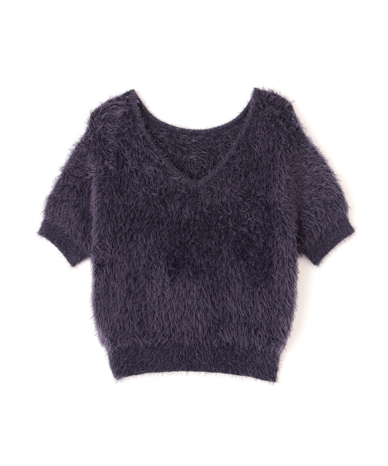 前後2wayシャギー半袖ニット