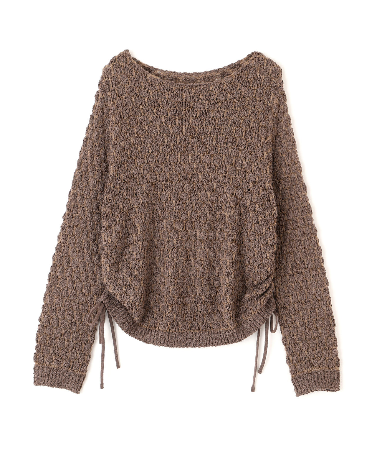 ポコポコワンショル脇ドロストオーバーニット