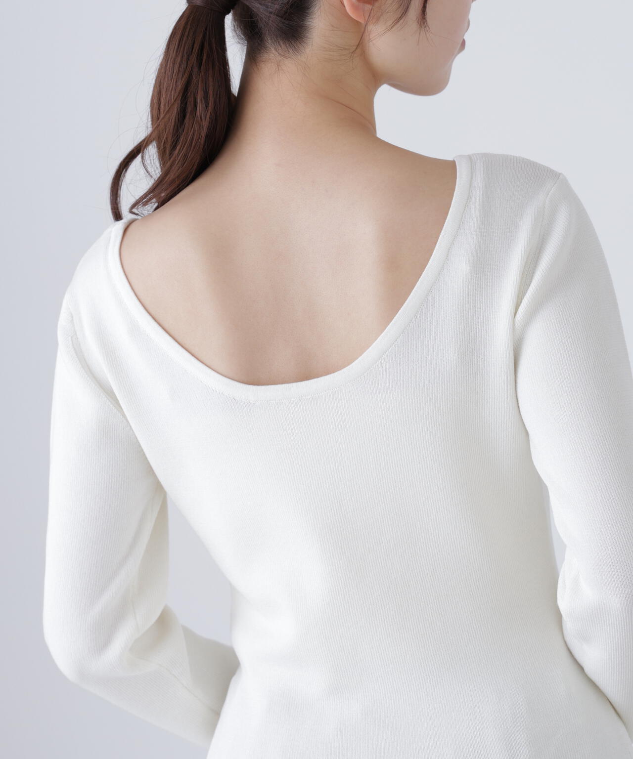 【MFM】バックオープンニット