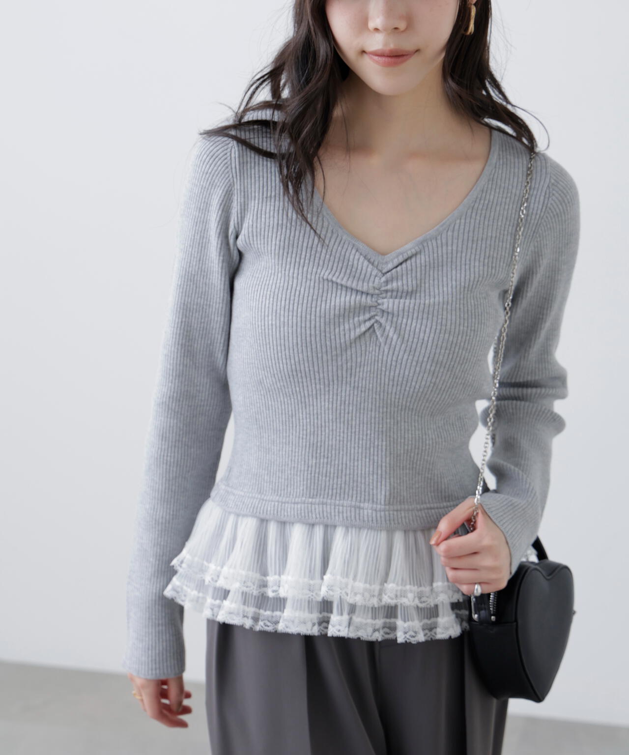 レイヤードデザインリブニット | FREE'S MART（フリーズマート