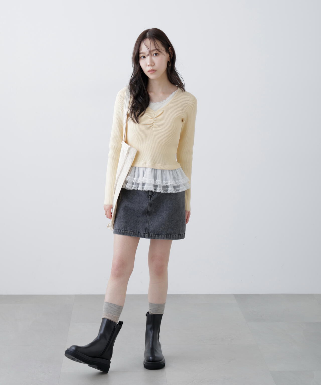 レイヤードデザインリブニット | FREE'S MART（フリーズマート