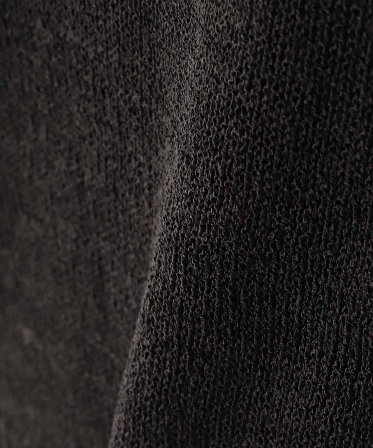 透かしあみ天竺短丈ニット