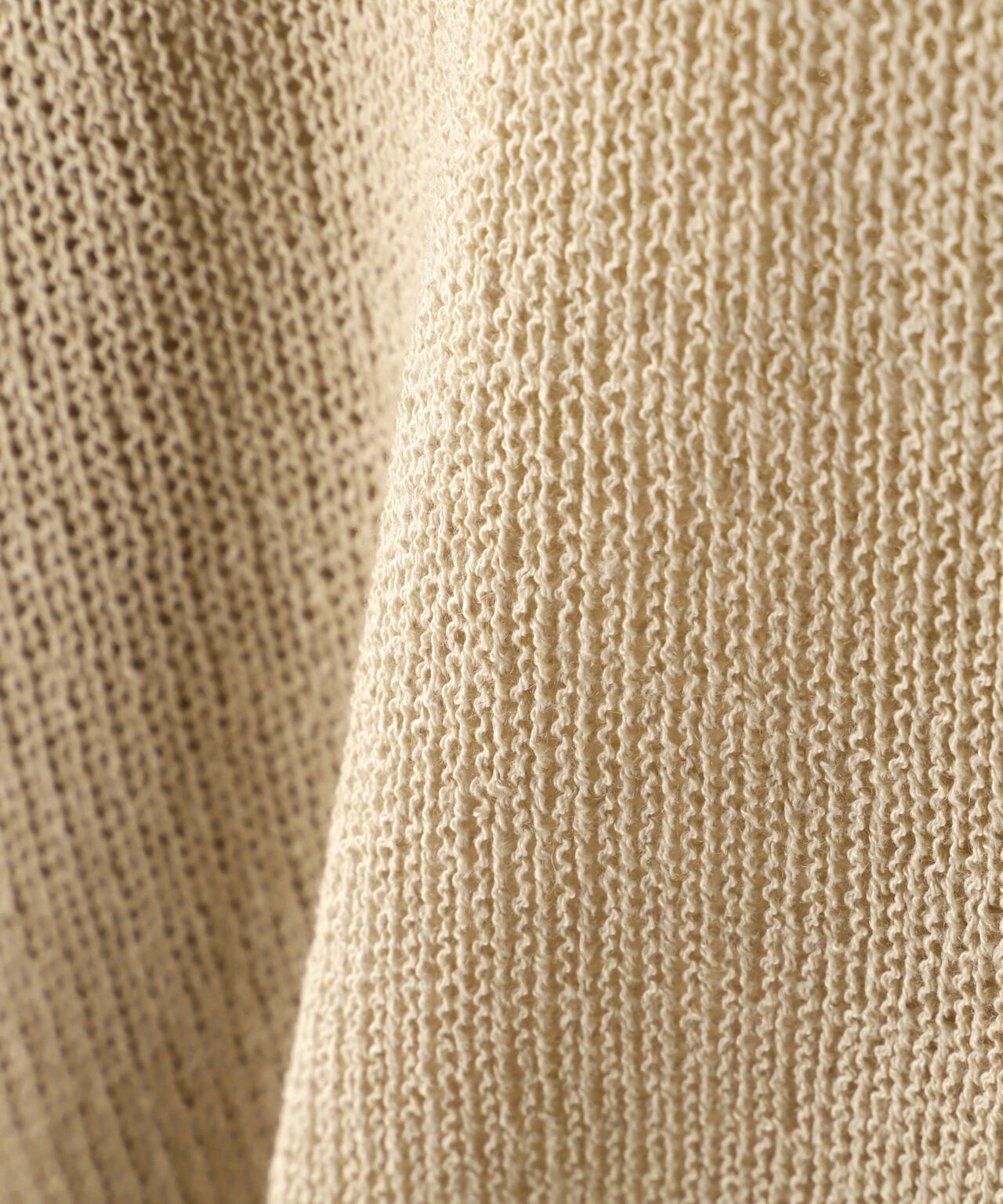 透かしあみ天竺短丈ニット