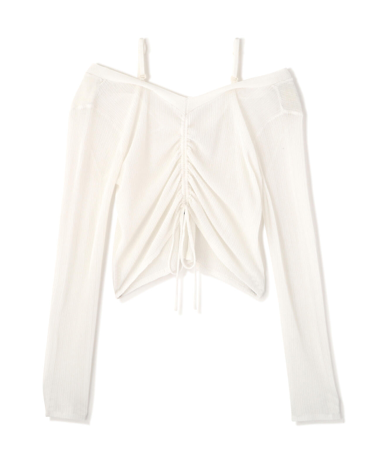 オフショル前後2wayシアーカーディガン