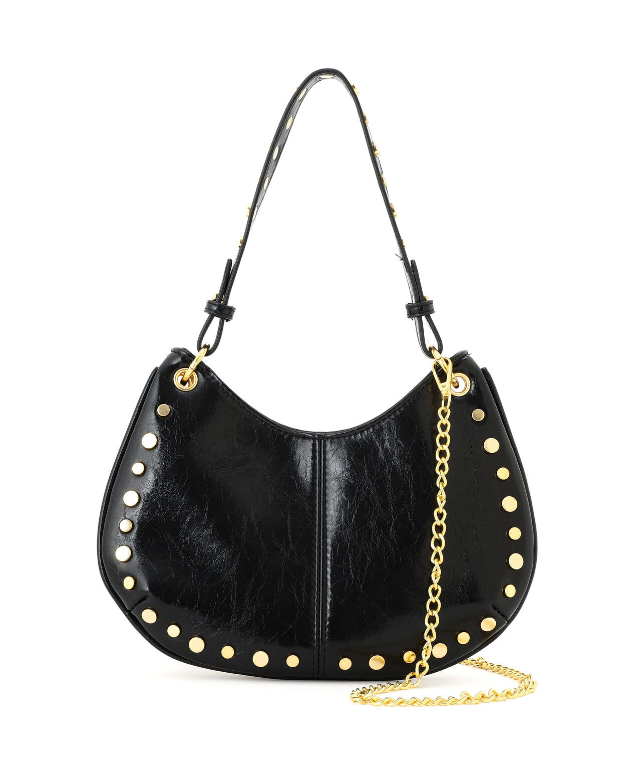 スタッズ付きホワイトショルダーバッグ スタッズ Symmetry GYDA BAG[品番：MKSW0062471]｜GYDA