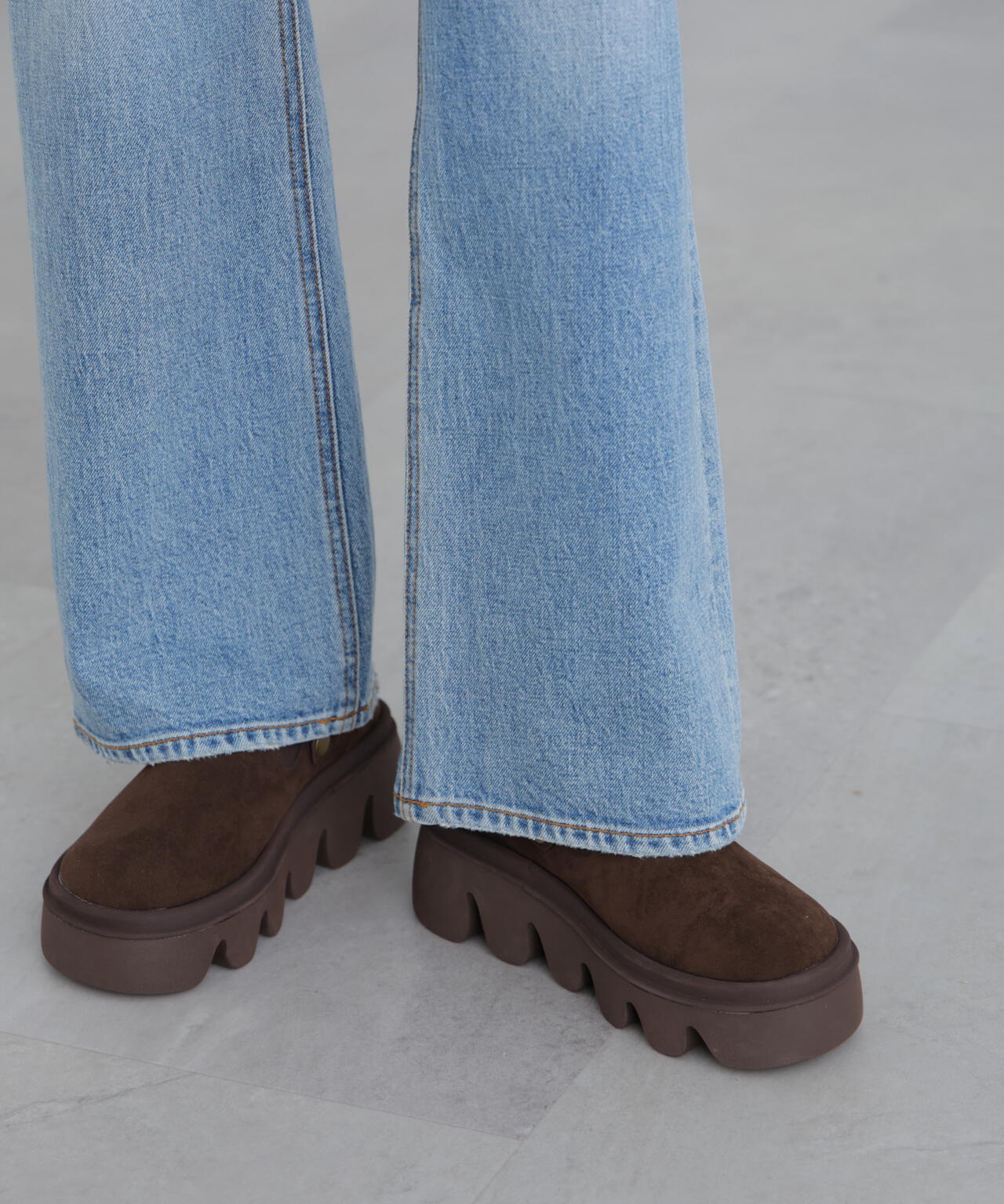 クロッグ厚底サンダル