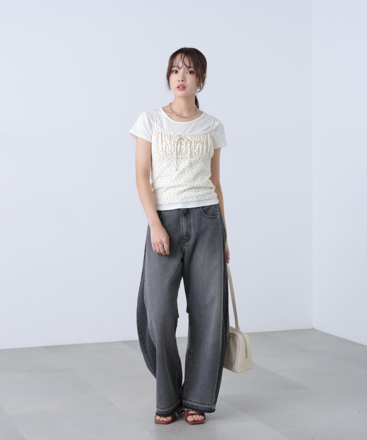 針抜きテレコTシャツ×アソートキャミセット