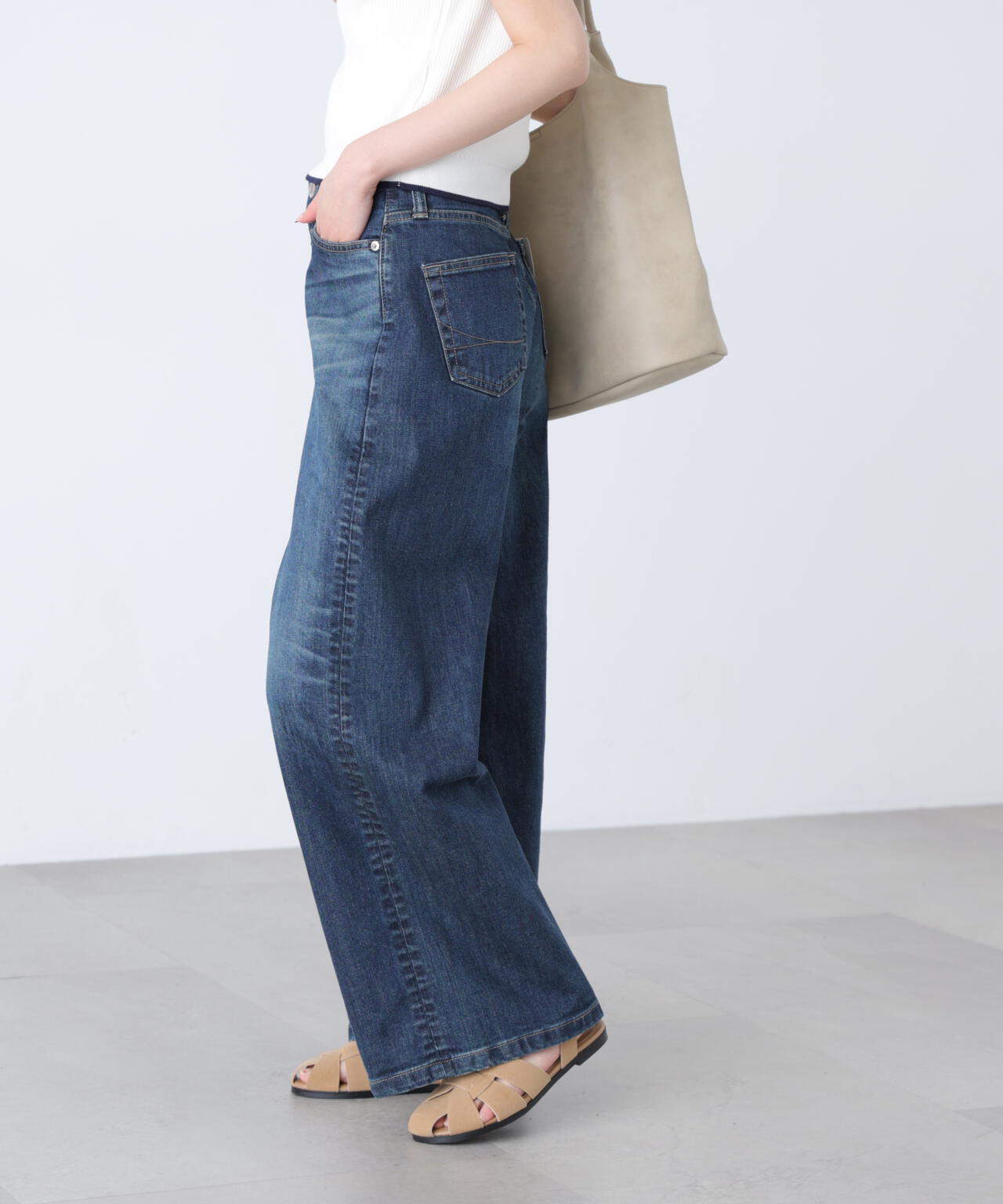 〈SOMETHING〉LISAワイドデニムパンツ XS別注