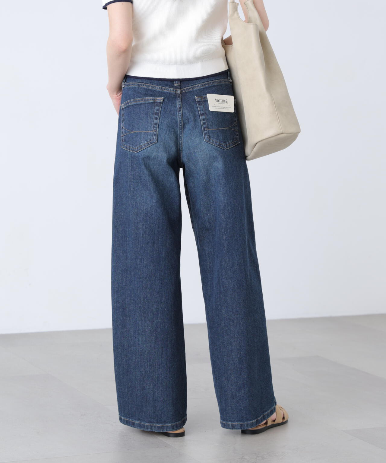 〈SOMETHING〉LISAワイドデニムパンツ XS別注