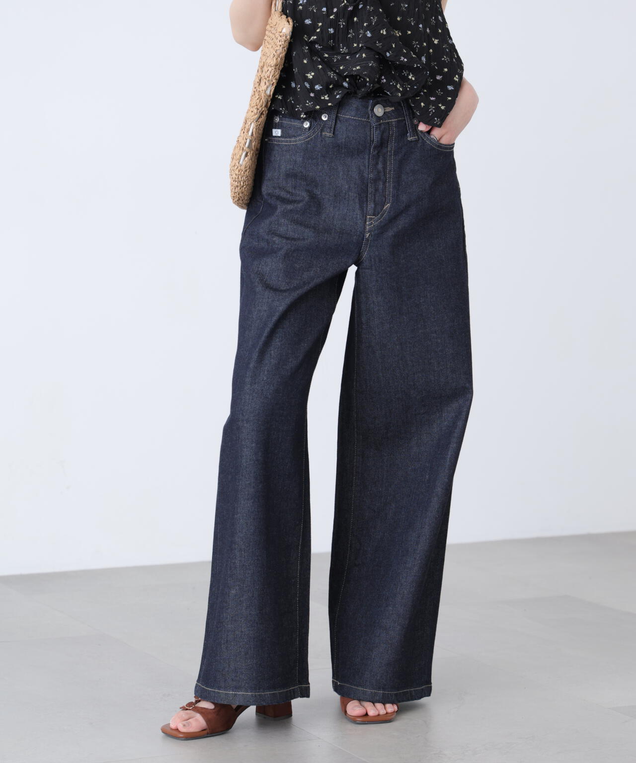 〈SOMETHING〉LISAワイドデニムパンツ XS別注