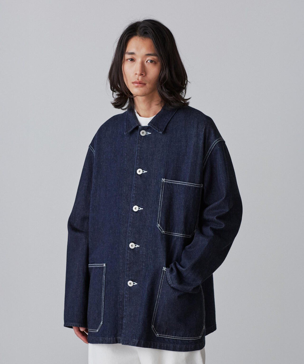 Y / 12.5oz ORGANIC COTTON DENIM BLOUSON | YLÈVE（イレーヴ