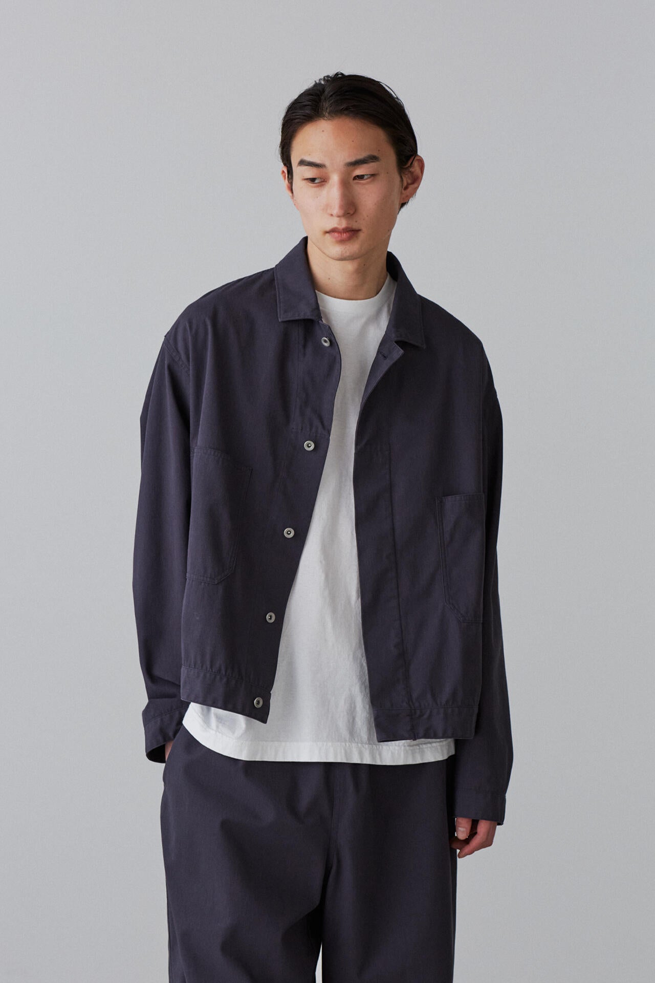 Y / ORGANIC COTTON RECYCLE POLYESTER TWILL BLOUSON | YLÈVE
