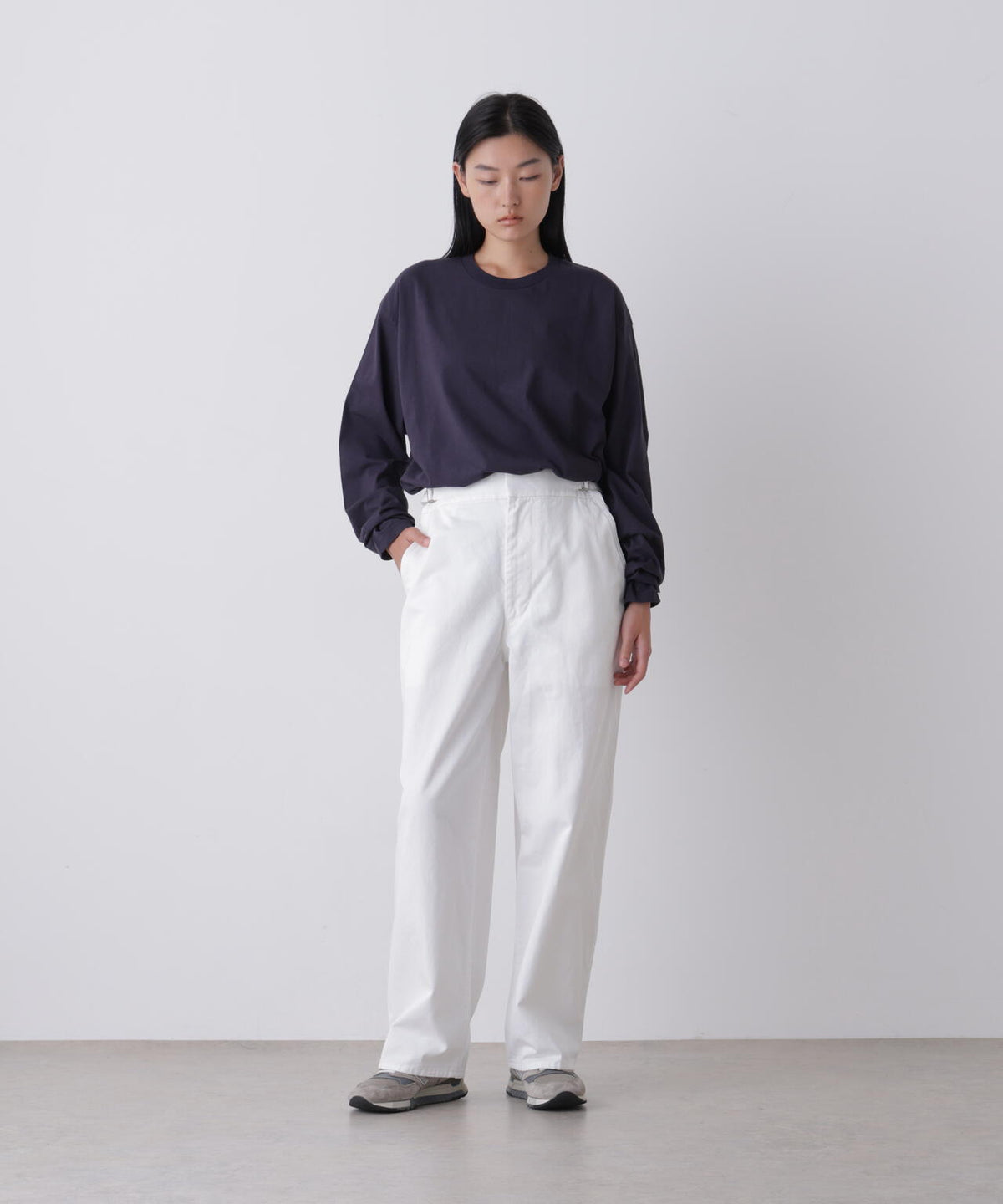 Ｙ / ORGANIC COTTON CHINO ADJUSTER TROUSERS