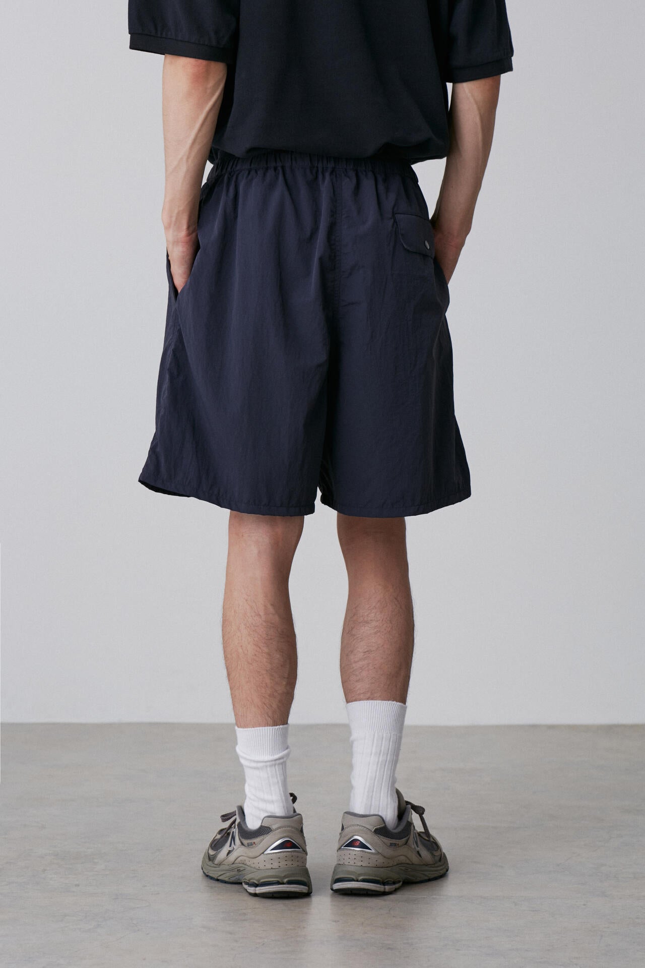Ｙ / RECYCLE NYLON MIX TAFFETA SHORTS