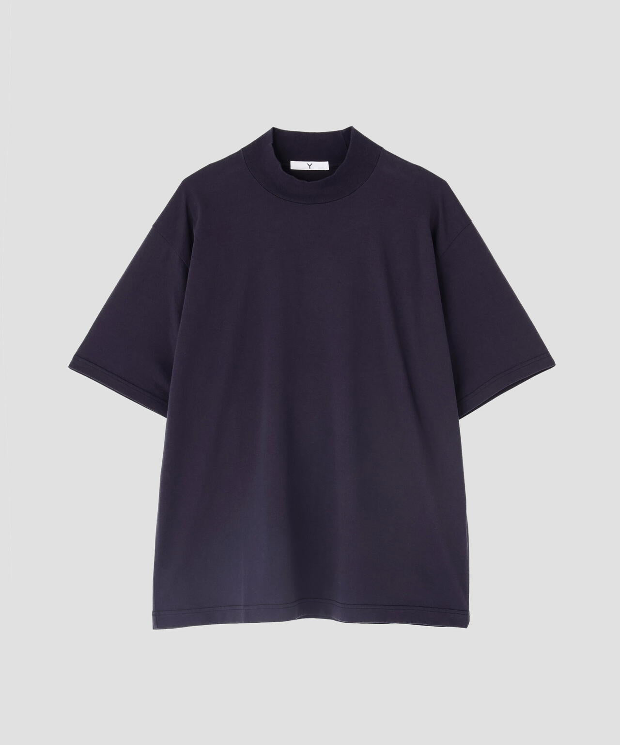 Y / ORGANIC COTTON JERSEY MOCK NECK SHORT SLEEVE T-SHIRT | YLÈVE