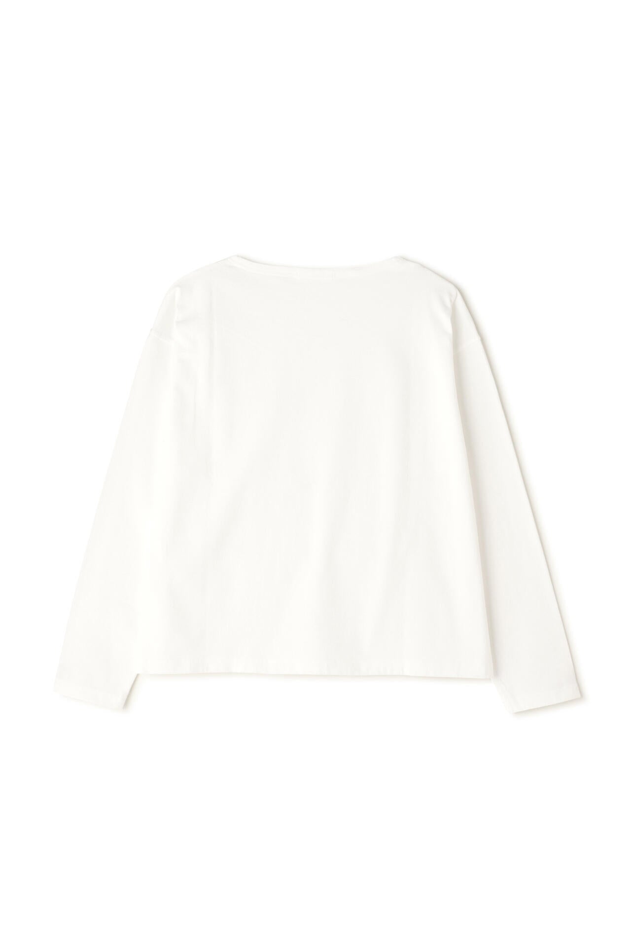 Y / ORGANIC COTTON JERSEY BOAT NECK PULL OVER