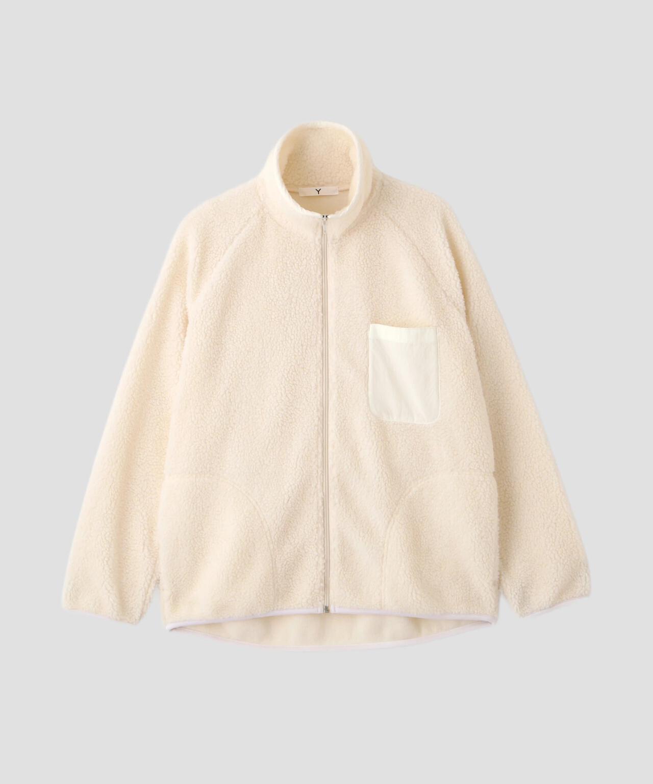 ジャケット・アウター URU WOOL BOA BLOUSON (IVORY) URU(ウル) WOOL BOA BLOUSON/Ivory