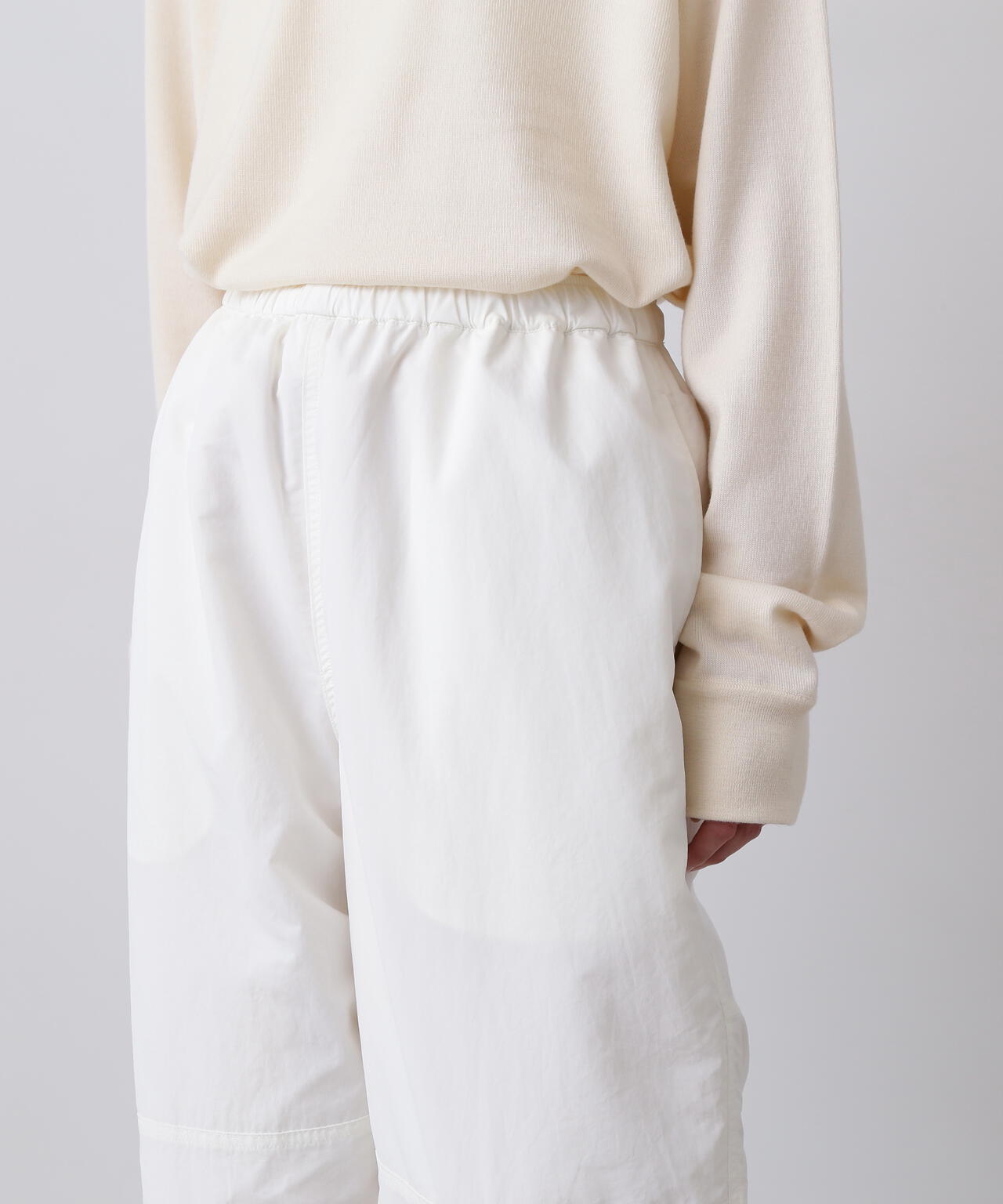 Y / RECYCLE NYLON MIX TAFFETA / RECYCLE POLYESTER FLEECE TROUSERS