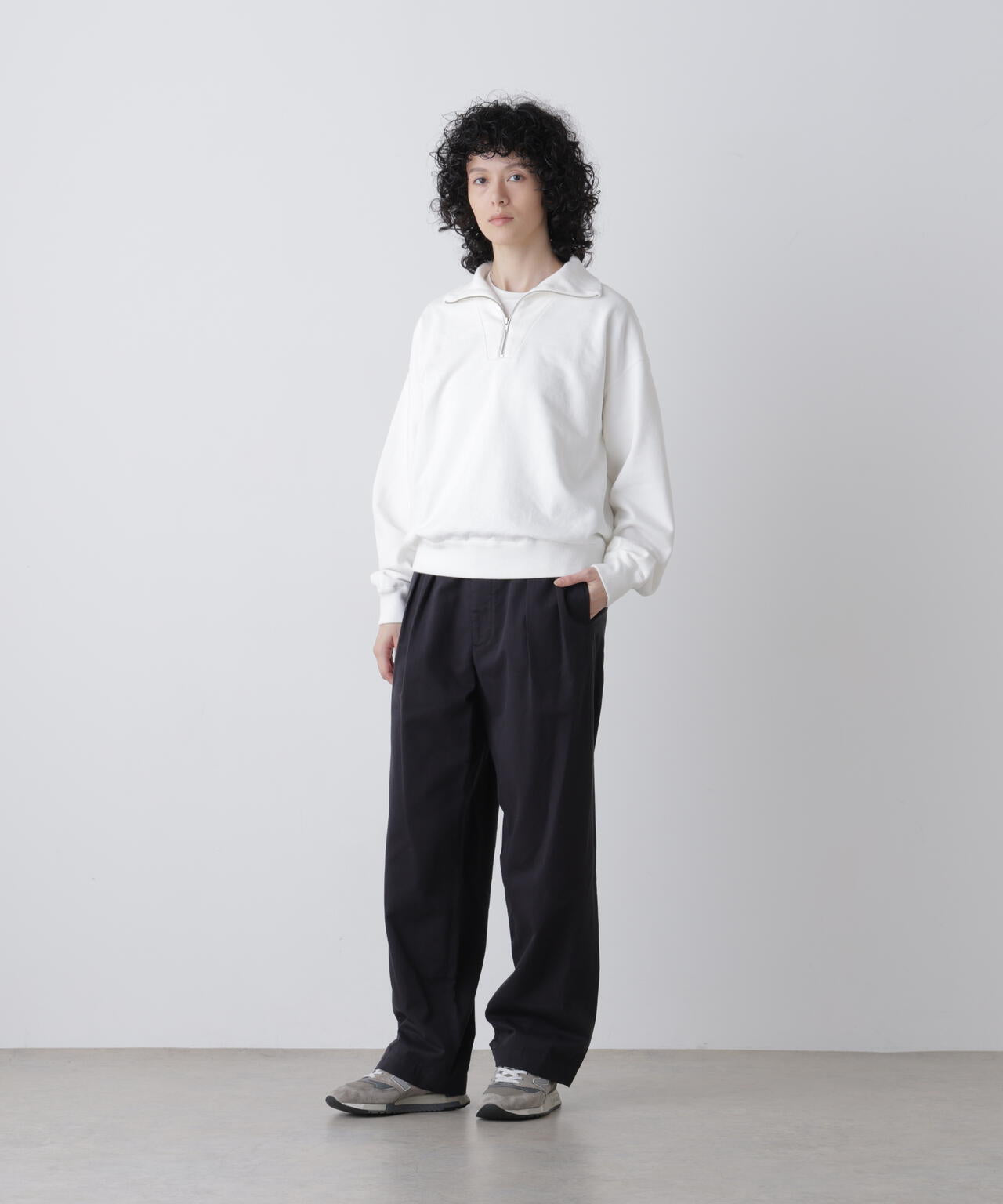 Y / ORGANIC COTTON BLEND HEAVY WEIGHT FLEECE HALF ZIP | YLÈVE