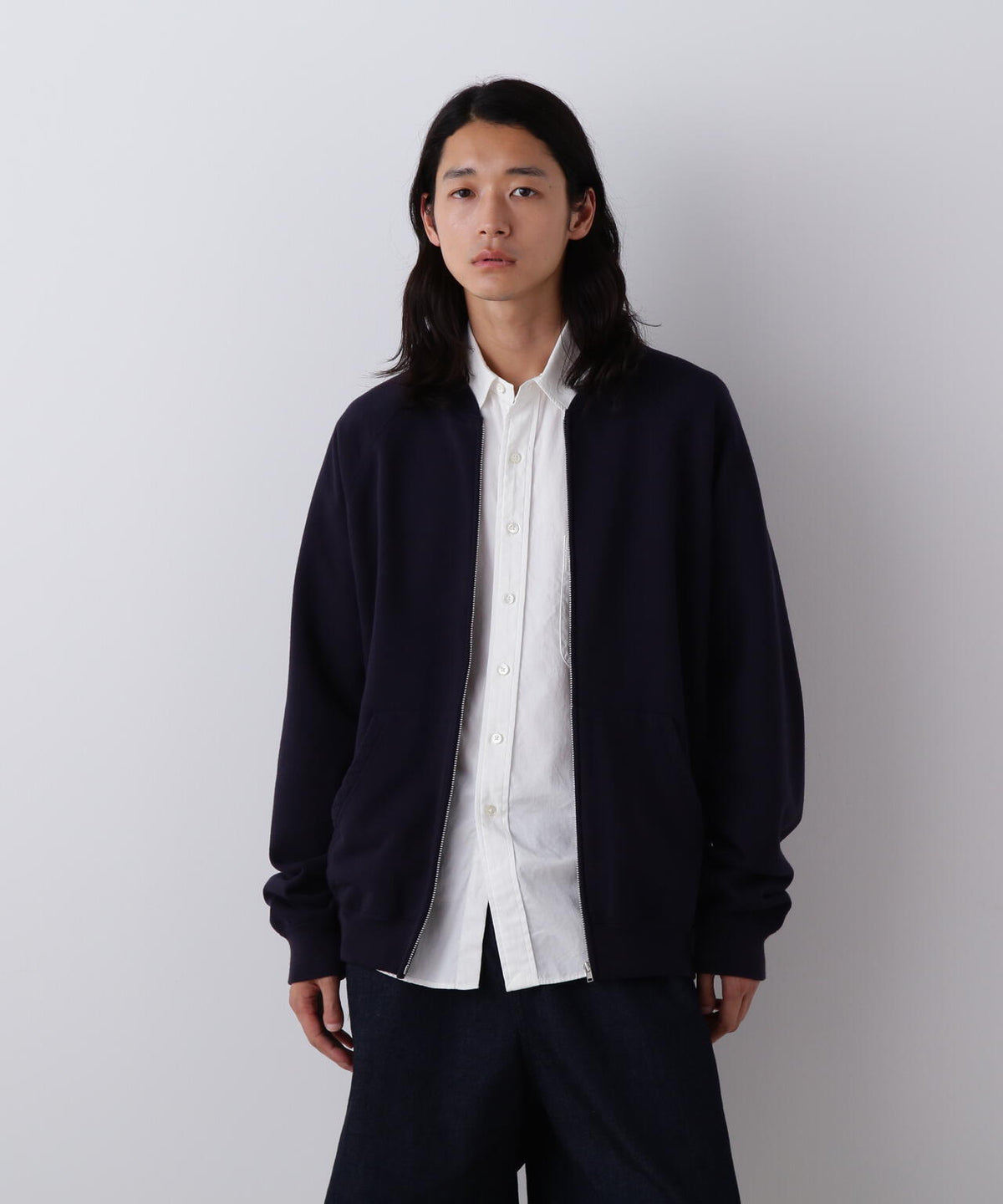 Y / ORGANIC COTTON HEAVY WEIGHT FLEECE ZIP UP BLOUSON | YLÈVE 