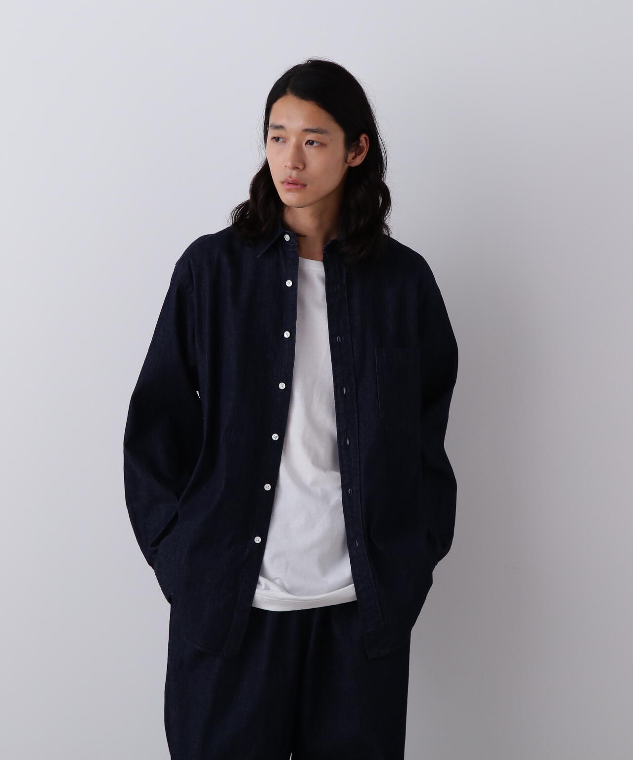 Ｙ / ORGANIC COTTON LIGHT DENIM SHIRT