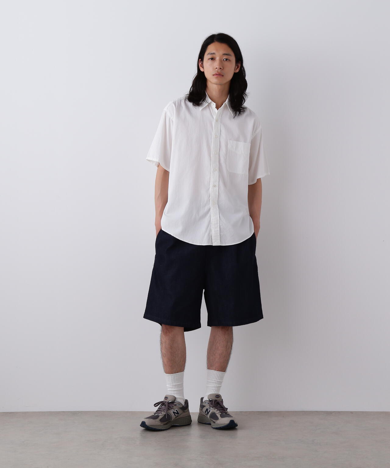 Ｙ / ORGANIC COTTON WASHER SATIN SHORT SLEEVE SHIRT