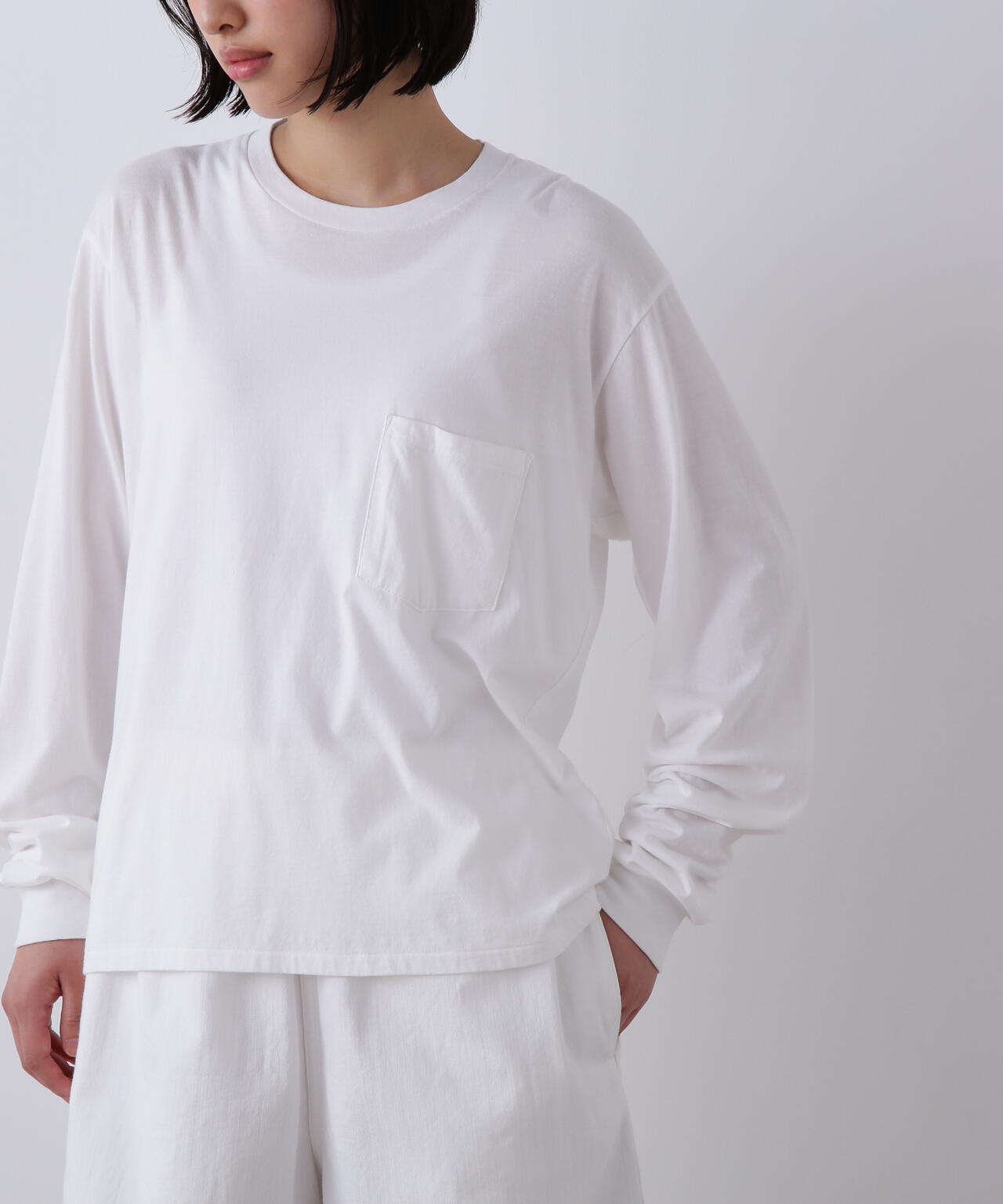 Y / SOFT ORGANIC COTTON JERSEY LONG SLEEVE T-SHIRT | YLÈVE