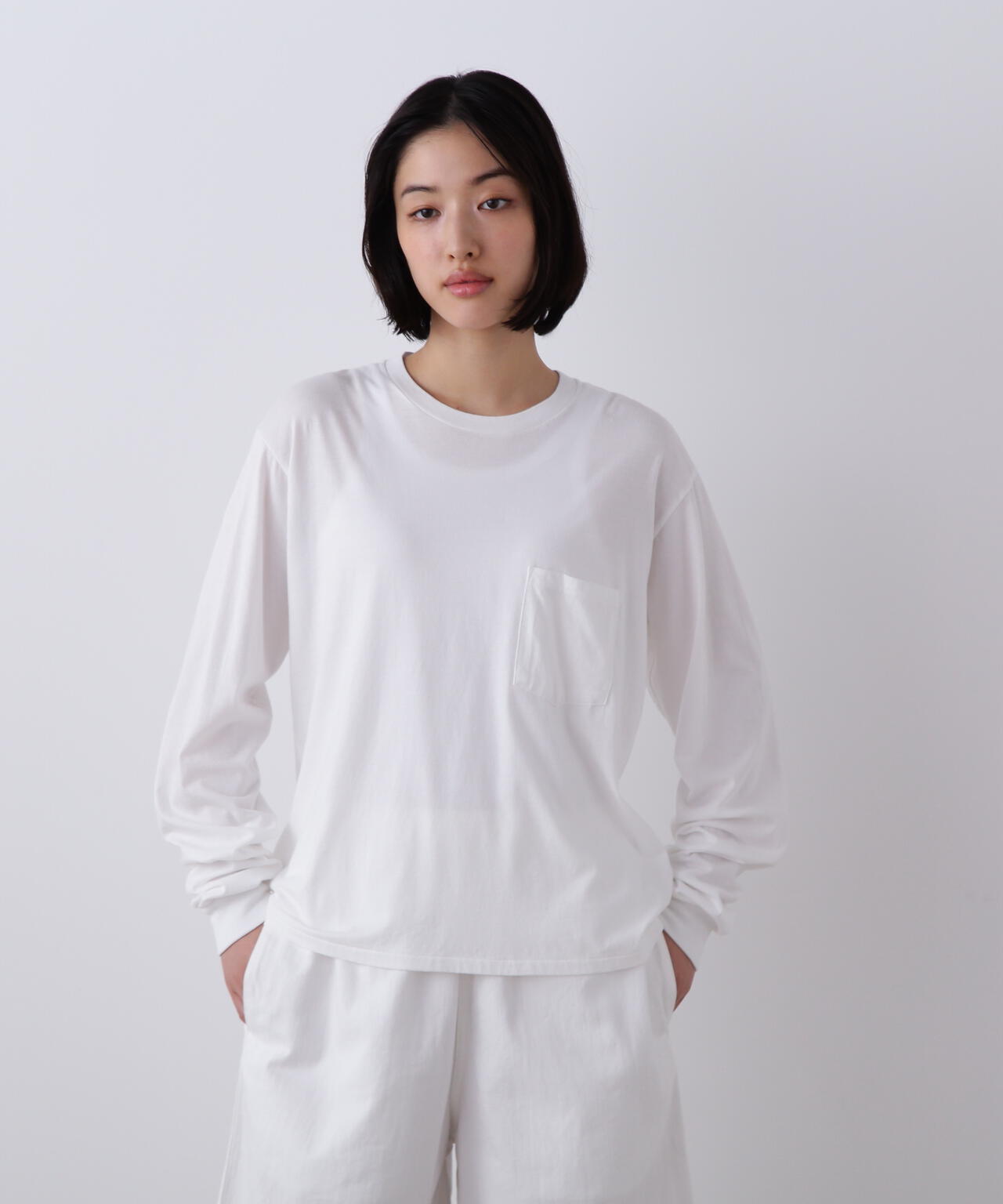 Y / SOFT ORGANIC COTTON JERSEY LONG SLEEVE T-SHIRT | YLÈVE