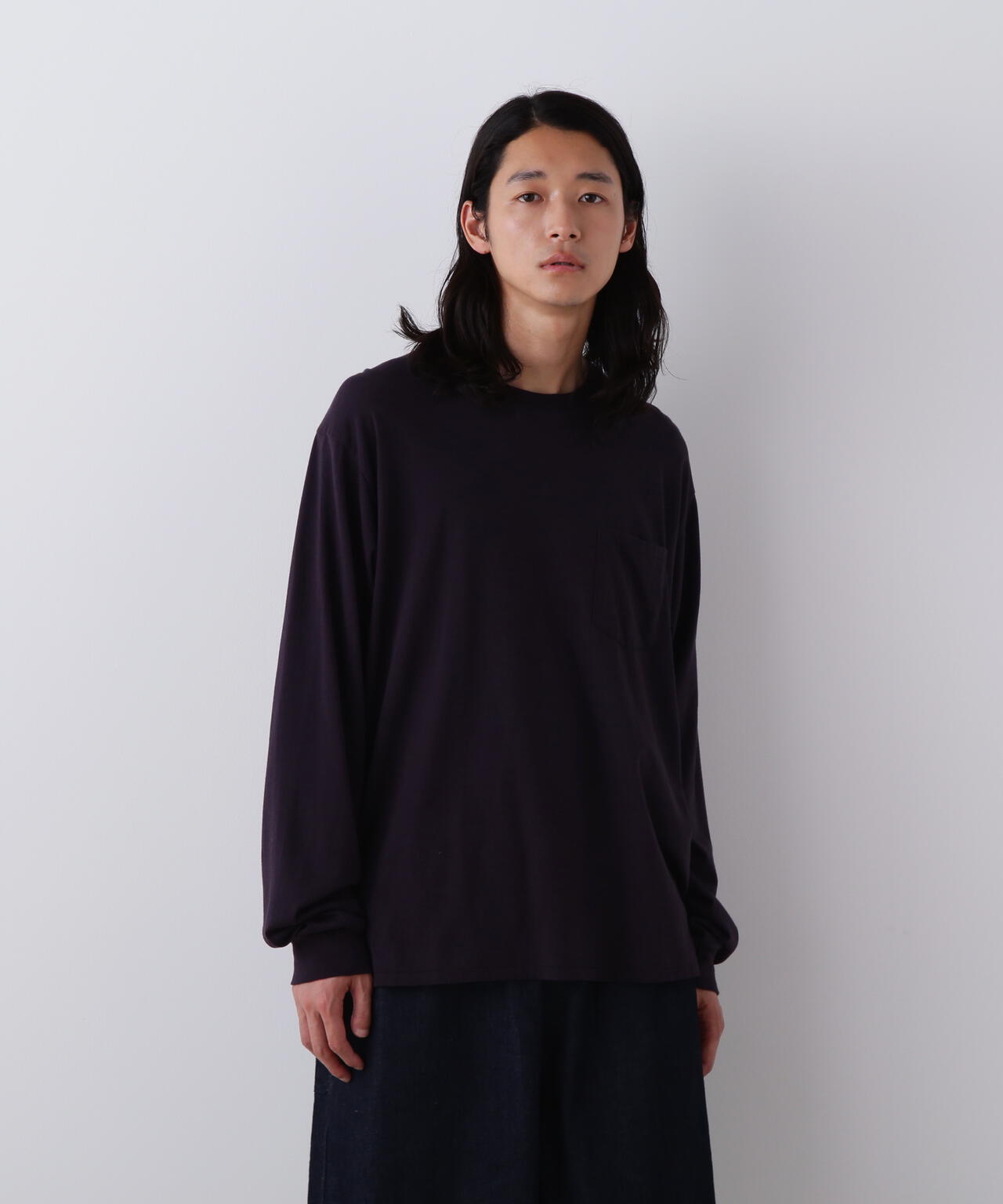 Y / SOFT ORGANIC COTTON JERSEY LONG SLEEVE T-SHIRT | YLÈVE