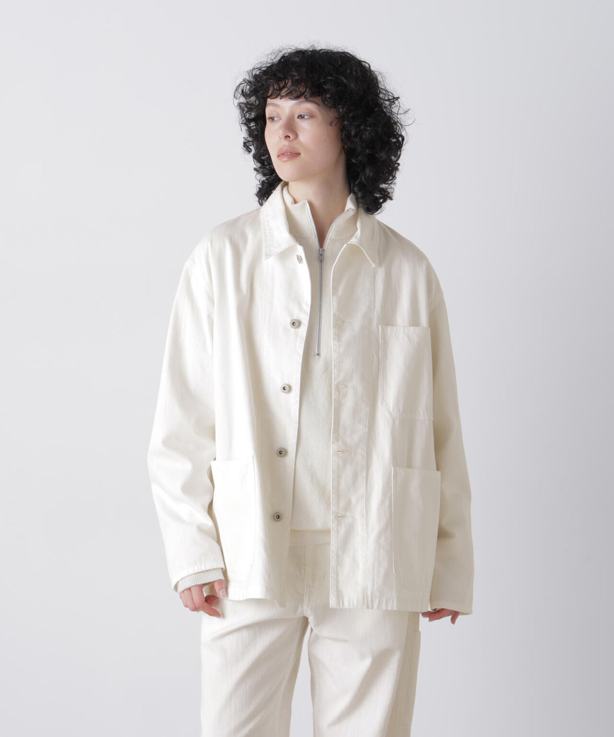 Ｙ /  [UNISEX] ORGANIC COTTON LIGHT DENIM COVERALL JACKET