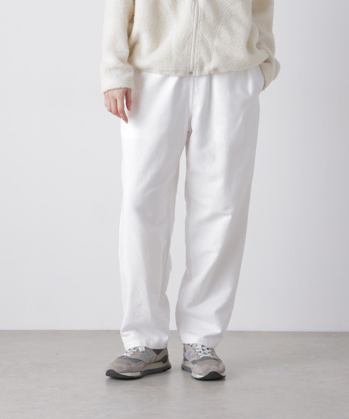 Ｙ /  [UNISEX] ORGANIC COTTON SOFT MOLESKIN TAPERED EASY TROUSERS