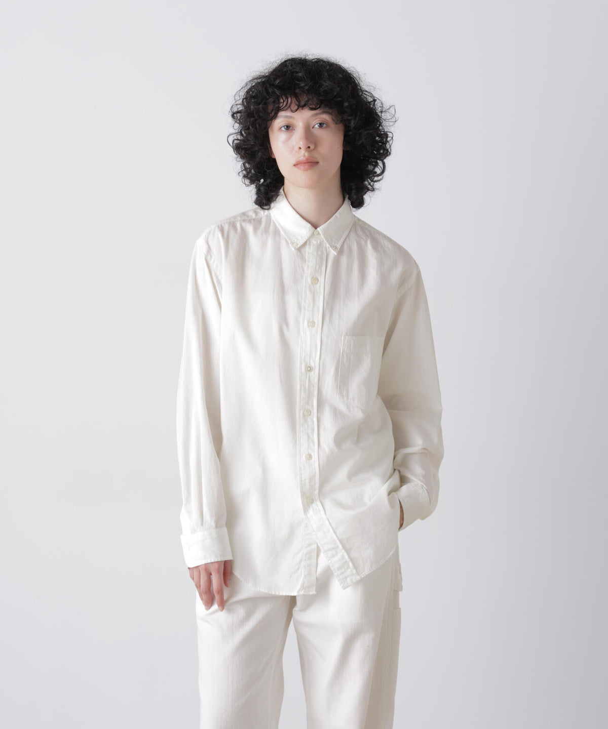 Ｙ /  [UNISEX] ORGANIC COTTON WASHER SATIN BD SHIRT