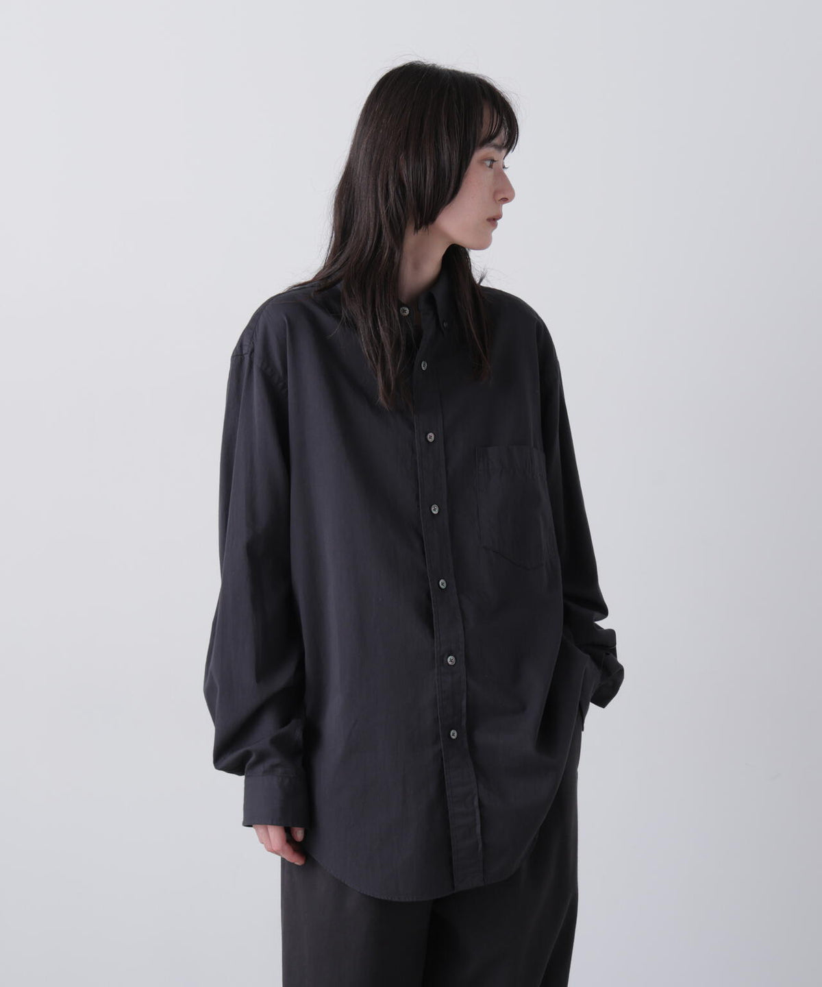 Ｙ /  [UNISEX] ORGANIC COTTON WASHER SATIN BD SHIRT