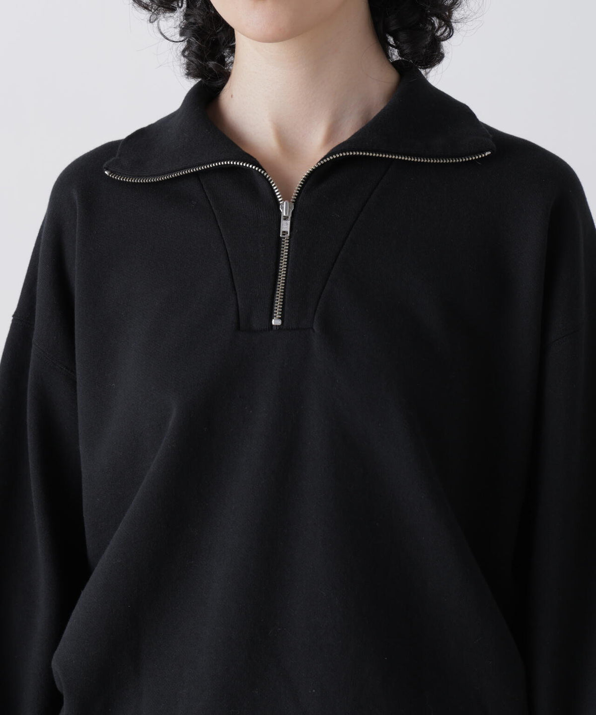 Ｙ /  [UNISEX] ORGANIC COTTON BLEND HEAVY WEIGHT FLEECE HALF ZIP