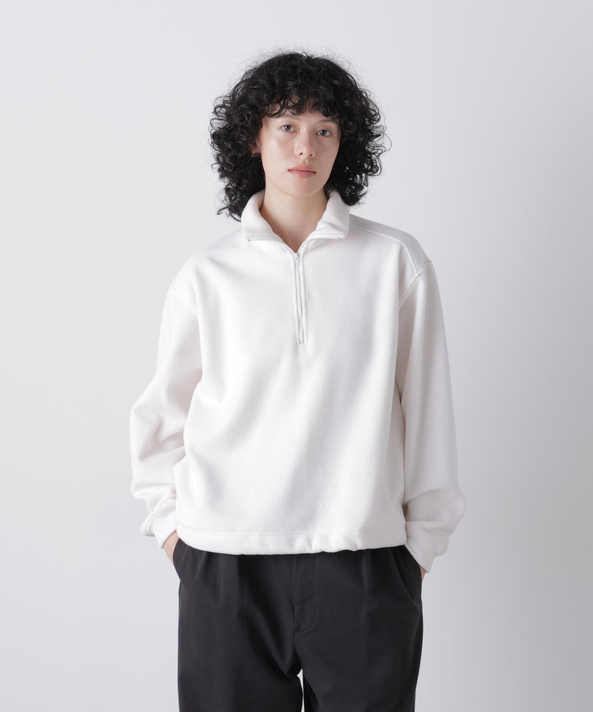 Ｙ / [UNISEX] RECYCLE POLYESTER FLEECE HALF ZIP PULLOVER