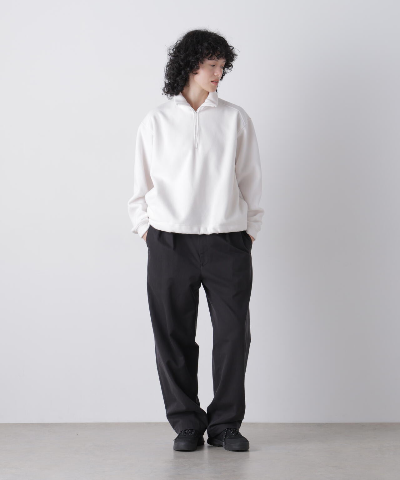 トップス y Y / [UNISEX] RECYCLE POLYESTER FLEECE HALF ZIP PULLOVER | YLÈVE